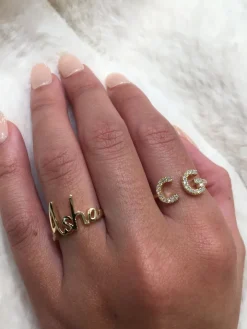 Solid Gold Name Ring