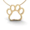 Solid Gold Paw Print Necklace
