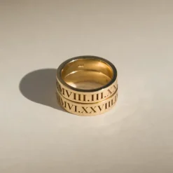 Solid Gold Roman Numeral Ring