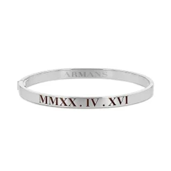 Solid Gold Roman Numeral Bangle