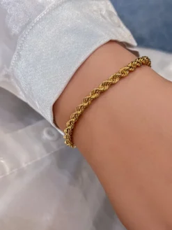 Solid Gold Rope Bracelet