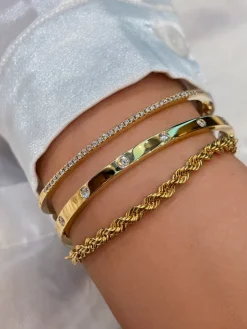Solid Gold Rope Bracelet