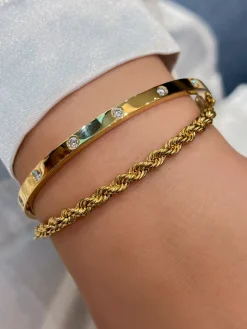 Solid Gold Rope Bracelet