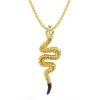 Solid Gold Snake Pendant