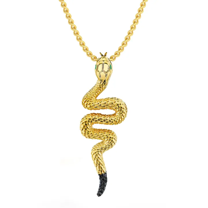 Solid Gold Snake Pendant