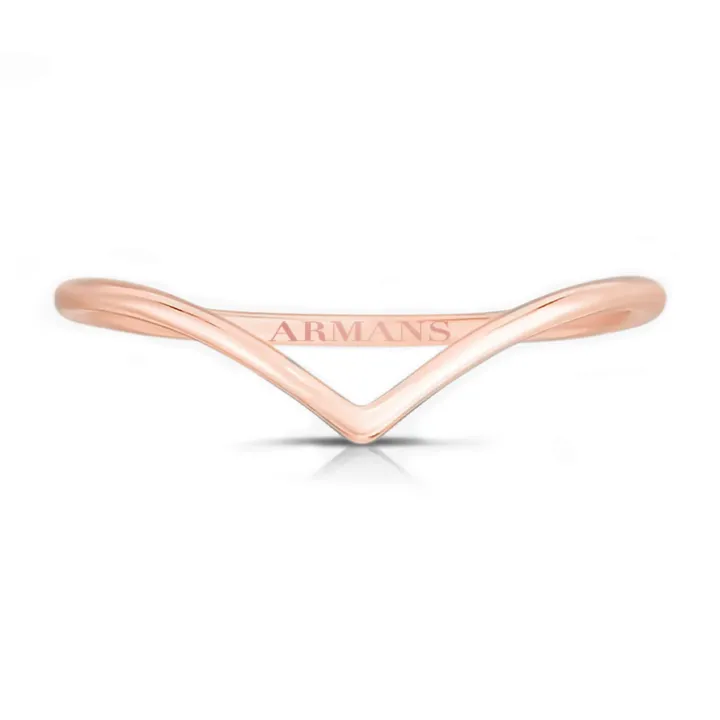 Solid Gold V Ring