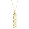 Solid Gold Vertical Name Necklace