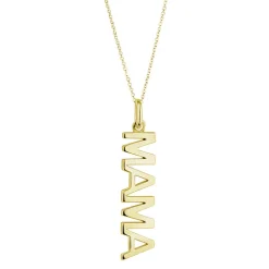 Solid Gold Vertical Name Necklace