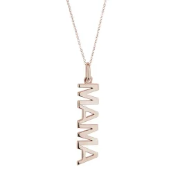 Solid Gold Vertical Name Necklace