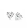 Solitaire Heart Diamond Studs