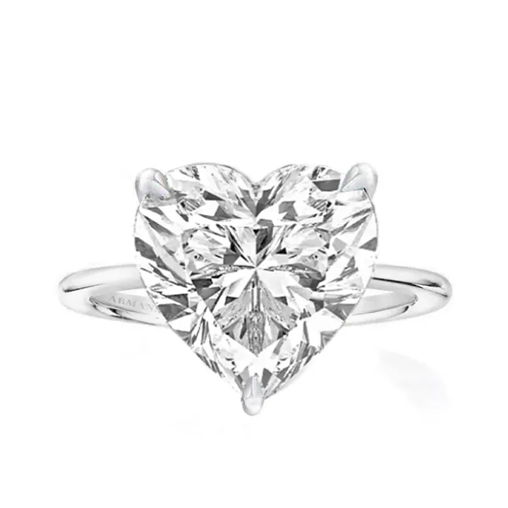 Solitaire Heart Engagement Ring