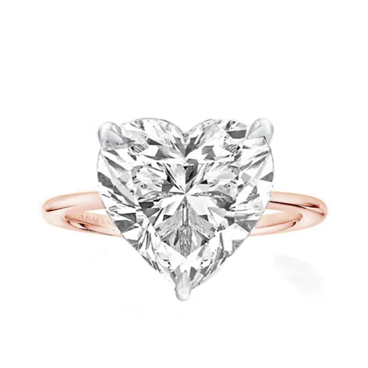 Solitaire Heart Engagement Ring