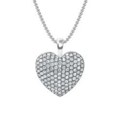 Sparkling Pavé Heart Necklace