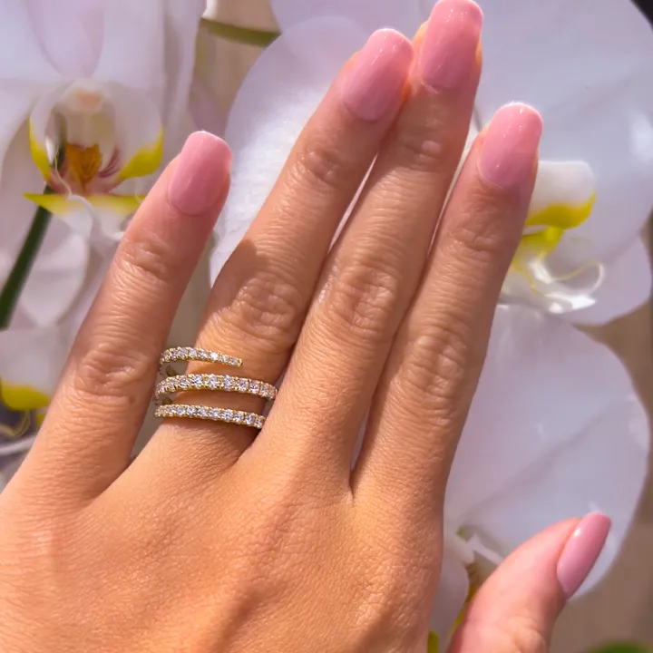 Spiral Diamond Ring