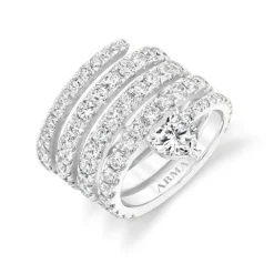 Spiral Heart Diamond Ring