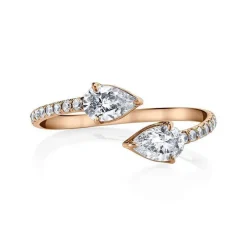 Split Pear Diamond Ring