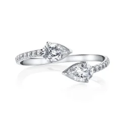 Split Pear Diamond Ring
