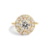 Starburst Diamond Halo Engagement Ring