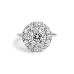 Starburst Diamond Halo Engagement Ring