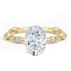 Stepping Stones Oval Diamond Engagement Ring