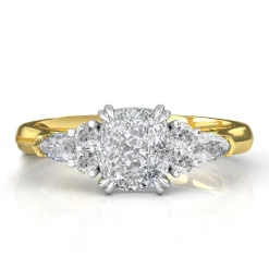 5 Stone Cushion Engagement Ring