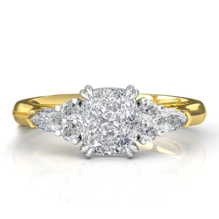 5 Stone Cushion Engagement Ring