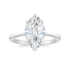 Tapered Marquise Engagement Ring
