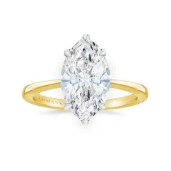 Tapered Marquise Engagement Ring