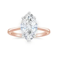 Tapered Marquise Lab Grown Engagement Ring