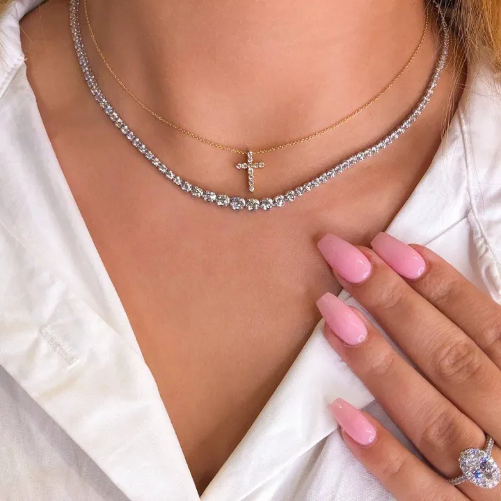 Tapered Tennis Necklace