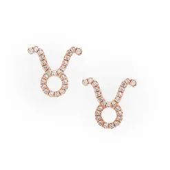 Taurus Diamond Zodiac Studs