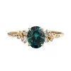Teal Sapphire Aurora Engagement Ring