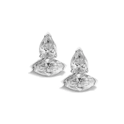 Tear Drop Diamond Earrings
