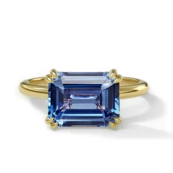 The Martha Blue Sapphire Engagement Ring