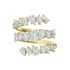 Tiered Mixed Diamond Wrap Ring