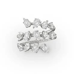 Tiered Pear Diamond Wrap Ring