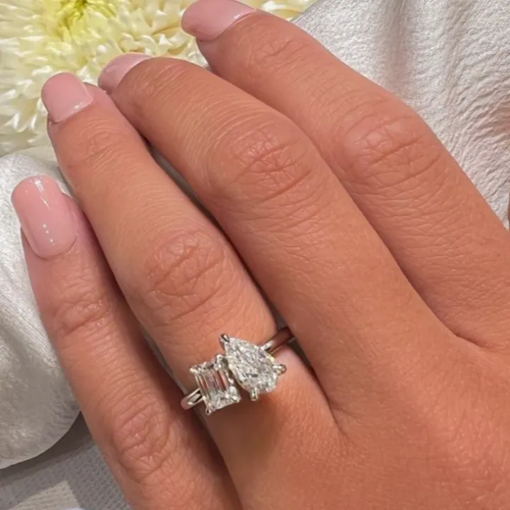 Twice The Ice Two Stone Engagement Ring