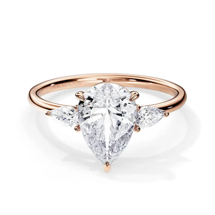 Willa Pear Trilogy Lab Grown Engagement Ring