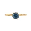 Winona Lab Grown Teal Sapphire Engagement Ring