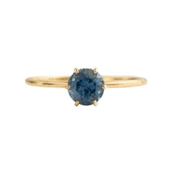 Winona Teal Sapphire Engagement Ring